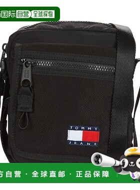 欧洲直邮Tommy Jeans 男士 TJM MISSION REPORTER 斜挎包 黑色
