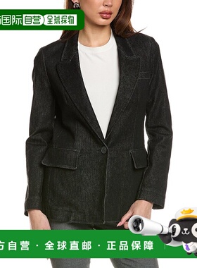 自营 Piazza Sempione Denim Blazer - black 美国奥莱直发外套