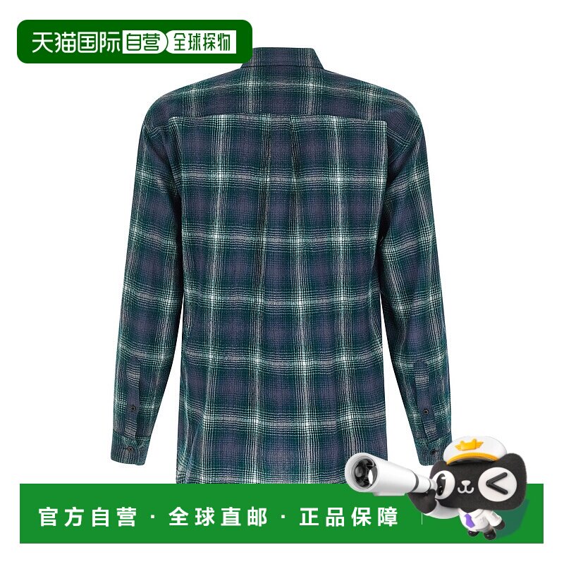 1h可退 香港直邮AURALEE 男士 'Airy Check' 羊毛衬衫 A25AS01WNF