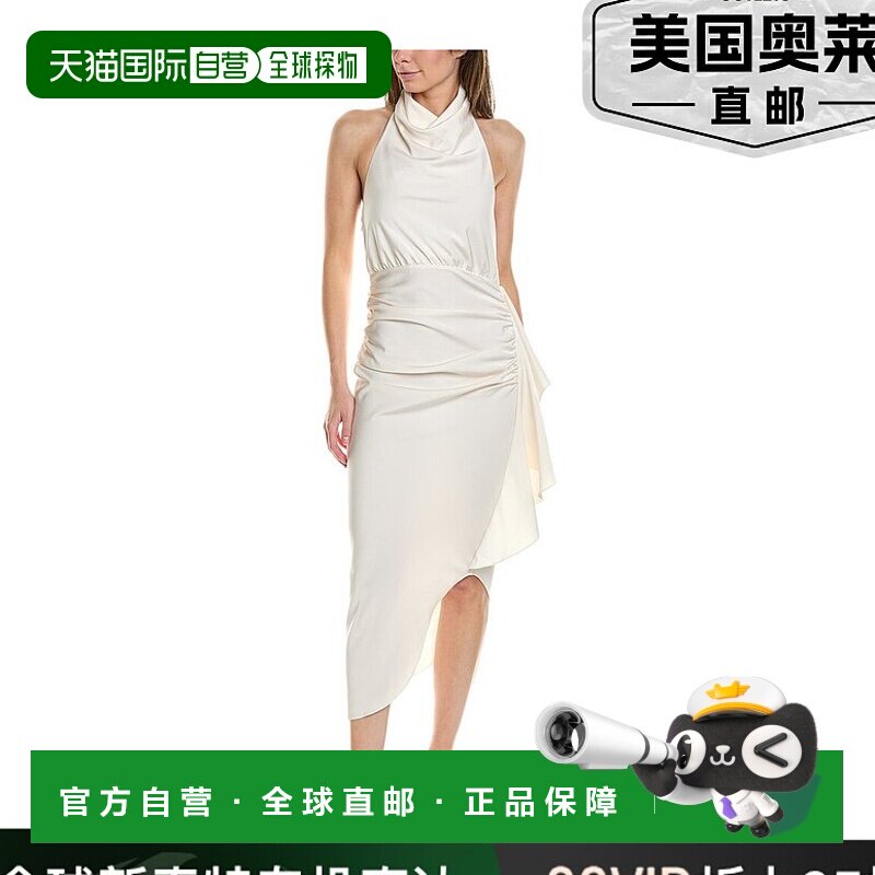 自营 Misha Esilda 中长连衣裙 - 白色 美国服饰奥莱性感直发长裙