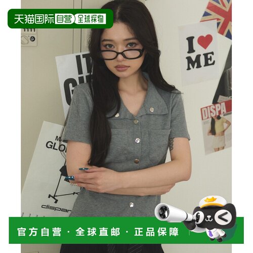 日本直邮DISPARK 女装 金属纽扣短款T恤 DI26SM04L0050