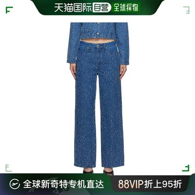 香港直邮潮奢 Rag & Bone 瑞格布恩 女士蓝色 Logan 牛仔裤