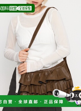 1h可退 日本直邮LAGUA GEM 女士假皮革荷叶边单肩包 510ISA560121