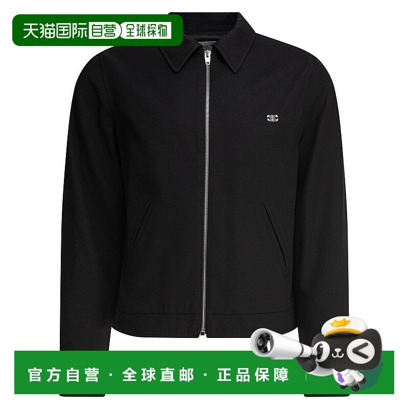 香港直邮CELINE 男士夹克 RV0IE973C38NO SS2025 黑色 长袖休闲夹