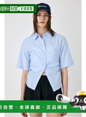 1h可退 日本直邮MOUSSY 女士条纹背部系带衬衫 010ISS304151