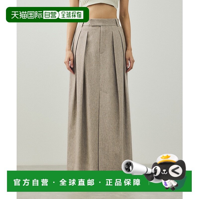 1h可退 日本直邮Adam et Rope' 女装 仿羊毛棉质 2褶长裙 2025BGA