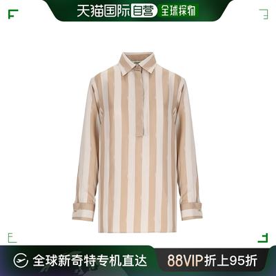 香港直邮潮奢 Fendi 芬迪 女士 浅褐色衬衫 FS9658AWZV