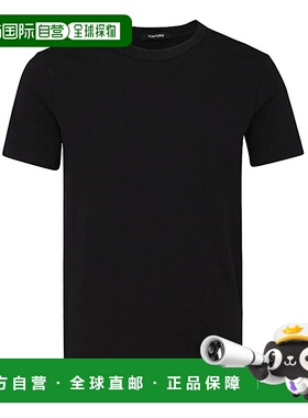香港直邮Tom Ford 汤姆 福特 男士 黑色棉质T恤 T4M081040002