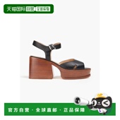 香港直邮Gabriela Hearst 女士 1h可退 Zuri 鹅卵石纹皮质防水台