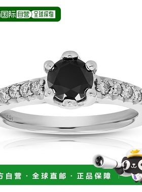 自营 vir jewels1.15 克拉黑白钻石订婚戒指 14K 白金新娘 - 白色
