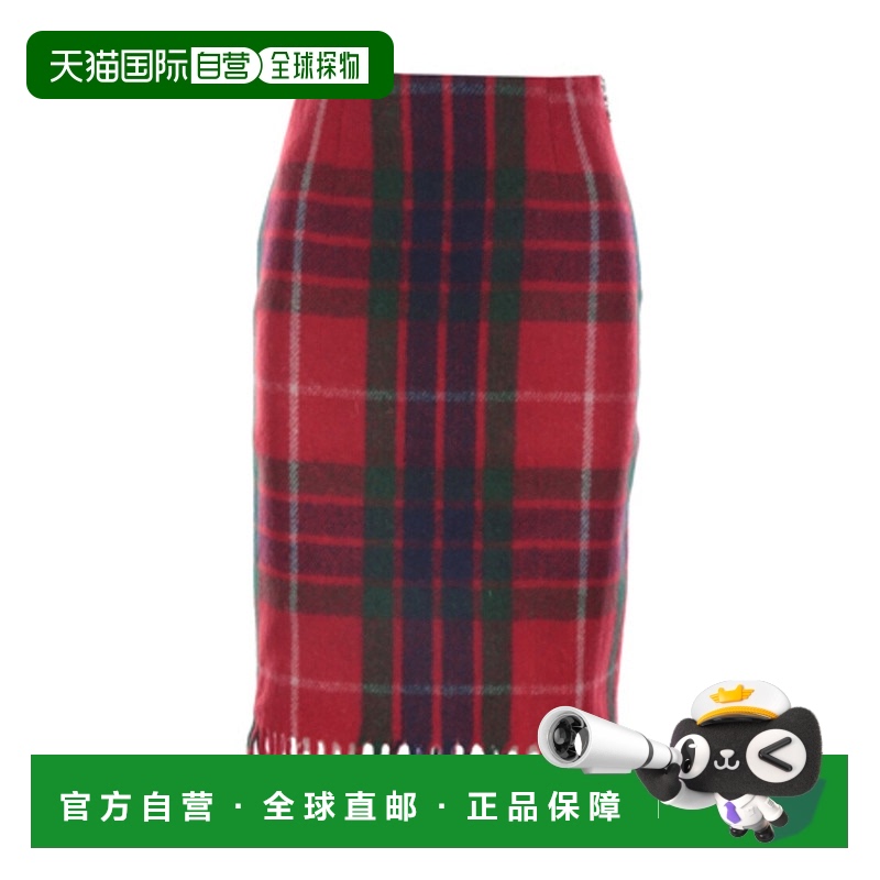 1h可退 香港直邮MARINE SERRE 女士半身裙 SU16FW19RED AW2019 红