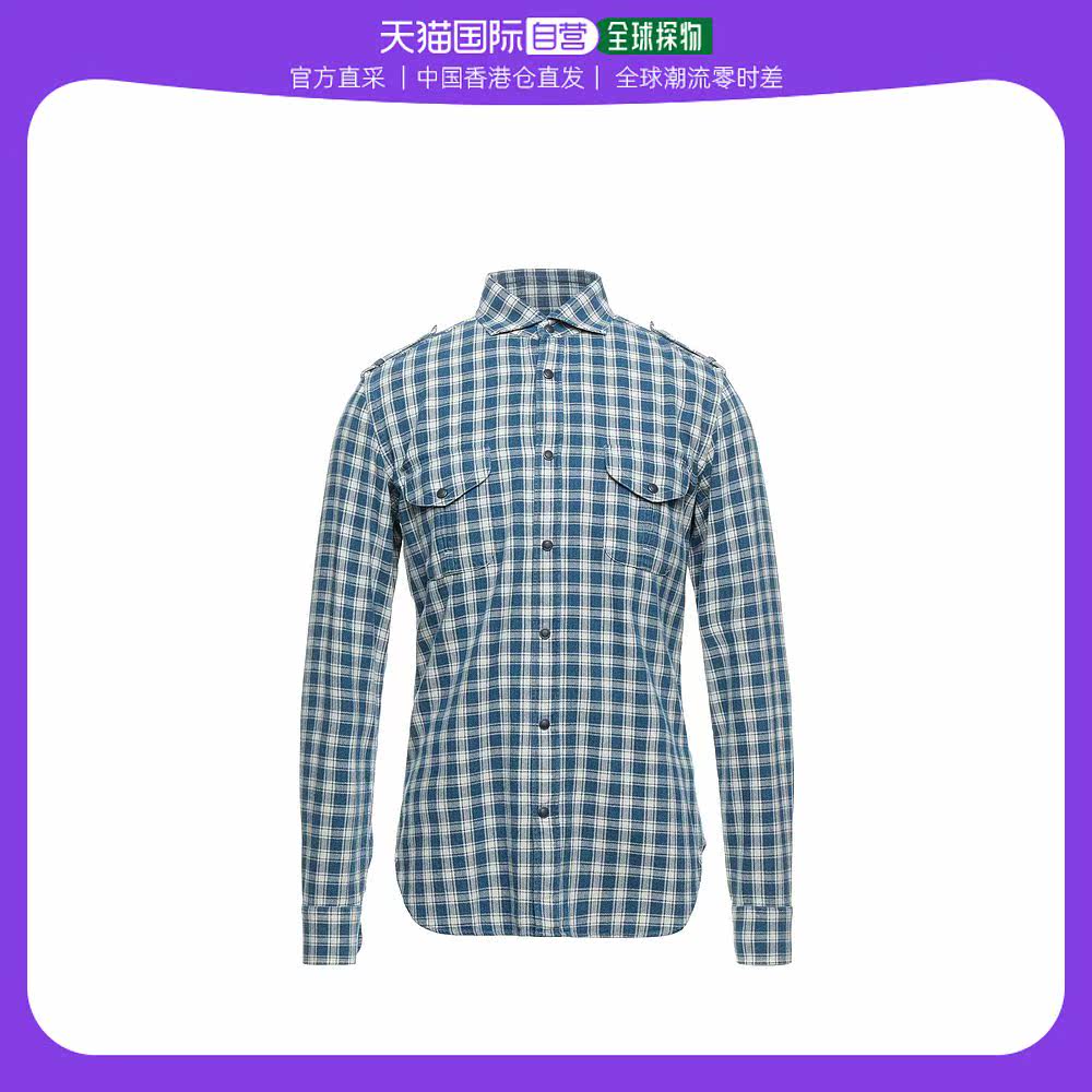 香港直邮潮奢 jacob cohen 男士格纹衬衫