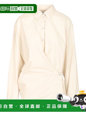 香港直邮LEMAIRE 女士衬衫 SH1141LF1500WH048 CO 米白色 Straigh
