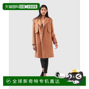 驼色 自营 bloom棕榈城羊毛混纺大衣 belle 美国奥莱直发