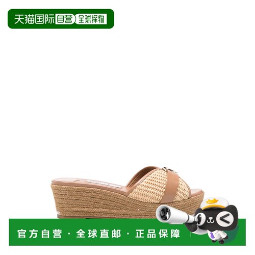 1h可退 香港直邮JIMMY CHOO 女士凉鞋 LEDAWEDGE50UKNNATURALTOFF