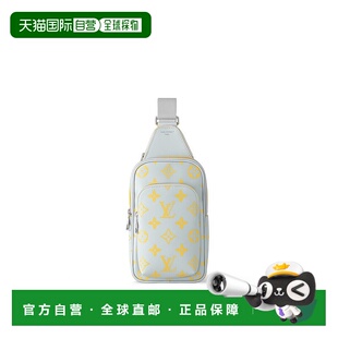 自营1h可退 欧洲直邮LV/路易威登 Avenue Slingbag男士灰色帆布斜