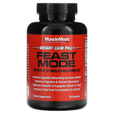 香港直邮MuscleMeds,Feast Mode，刺激食欲复合物，90 粒胶囊菠萝