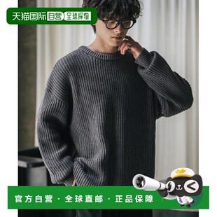 1h可退 日本直邮Rocky Monroe 宽松罗纹圆领针织毛衣针织衫牛仔裤