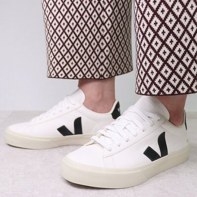 日本直邮 VEJA 女士运动鞋 CAMPO CP0501537 白色（白色/黑色）