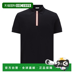 香港直邮MONCLER 男士 K10918A0000289A1677X 蓝色 T恤 1h可退