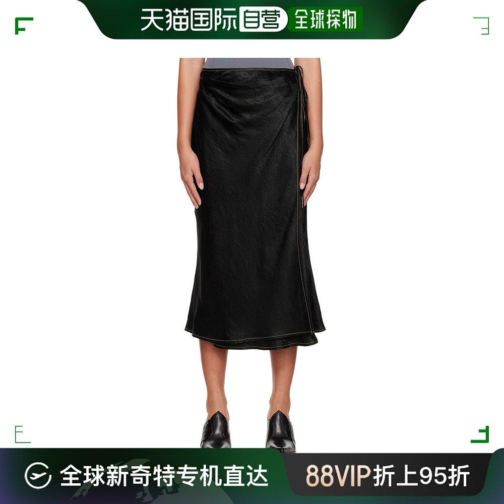 香港直邮潮奢 Acne Studios 艾克妮 女士 黑色裹身半身裙 AF0367 女装/女士精品 连衣裙 原图主图