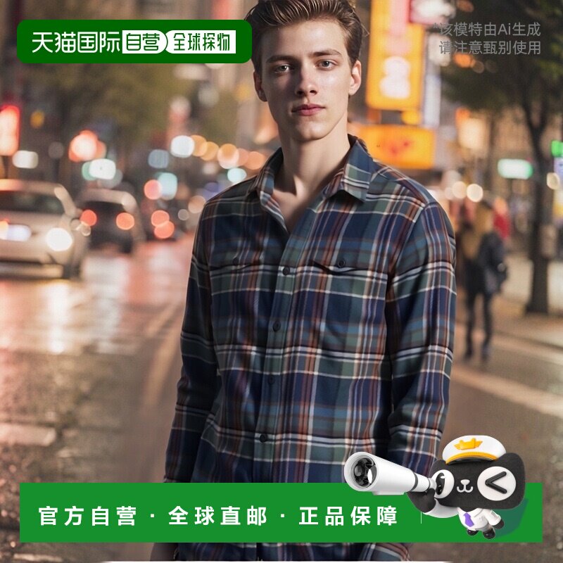 日潮跑腿patagonia巴塔哥尼亚 男士 Fjord 法兰绒衬衫 ADNA L 424