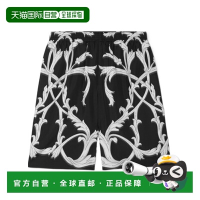 香港直邮Versace 图案真丝短裤 10024761A12352休闲裤范思哲