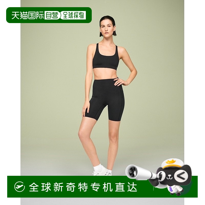 欧洲直邮On昂跑Movement系列女士黑色再生聚酯松紧带设计运动内衣