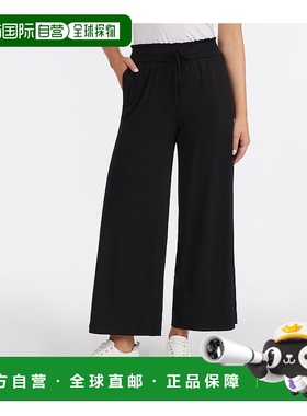 自营Ellen Tracy女式阔腿长裤，烟熏色-黑色 美国奥莱直发