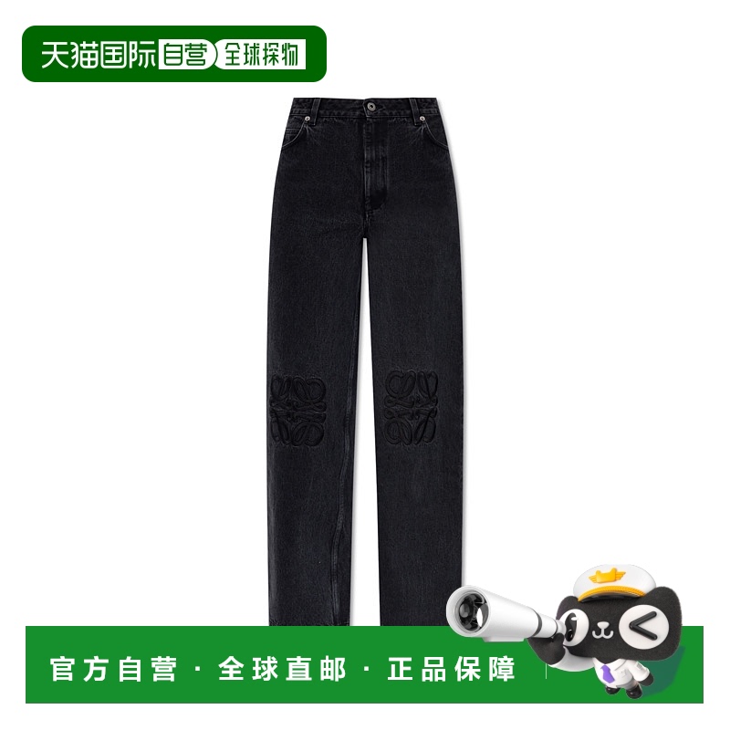 1h可退 香港直邮LOEWE 女士牛仔裤 S359Y11XDE0BLACK AW2025 黑色