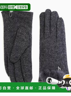 韩国直邮HAZZYS [25FW][女士手套] 灰色智能触控貂指手套 HIGV5F0