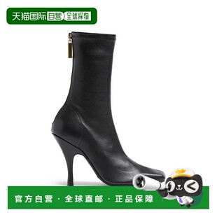 1h可退 香港直邮KHAITE 女士 Eva 中筒皮质靴子 black黑色 舒适时