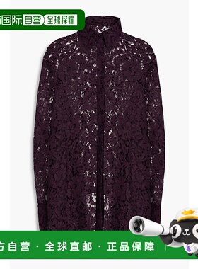 香港直邮valentino 华伦天奴 女士 凸纹花边蕾丝衬衫 B3AB3861ECY