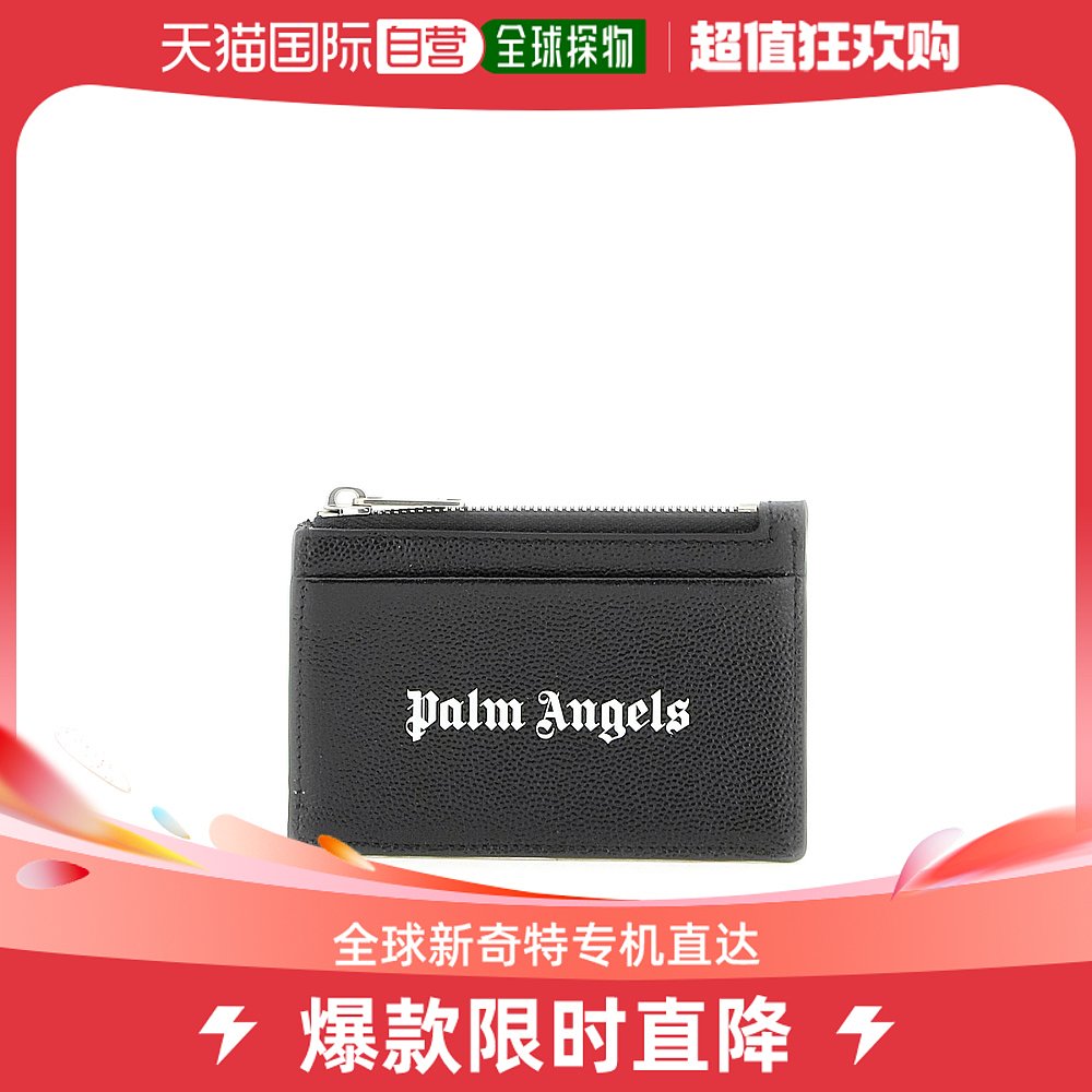 香港直邮潮奢 Palm Angels男士Palm angels leather cardholder