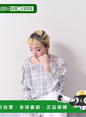 1h可退 日本直邮doll up oops 女士格纹短袖衬衫 601312泡泡袖