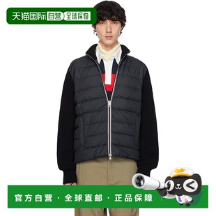 1h可退 香港直邮Moncler 盟可睐 男士 黑色 Padded Cotton Zip-Up