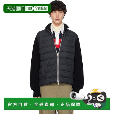1h可退 香港直邮Moncler 盟可睐 男士 黑色 Padded Cotton Zip-Up