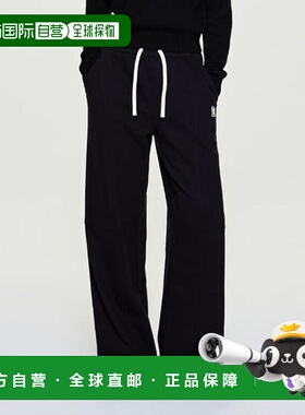 韩国直邮MLB 女式基本款磨毛弦阔腿长裤 (3FPTB1656-50BKS)