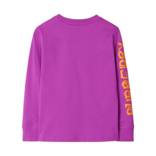 女童衬衫 徽标长袖 80895571 紫色 T恤 AW2024 BURBERRY