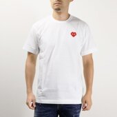 COMME 心形T恤红心男士 des GARCONS