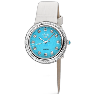 自营 gv2阿雷佐-白色 美国奥莱直发石英表盘简约女性手表指针