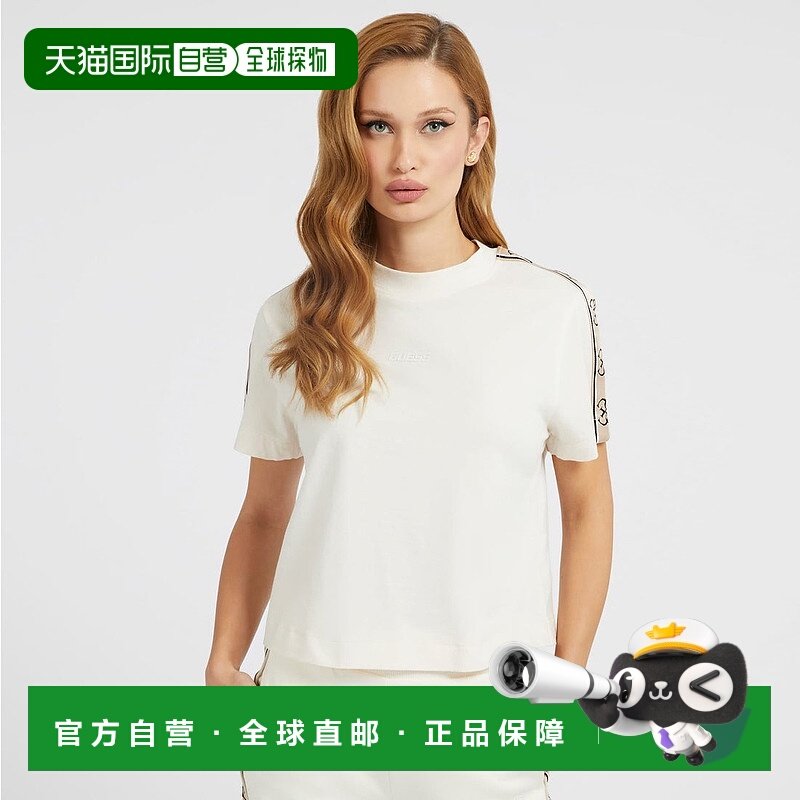 日本直邮Guess Britney Crop Tee 女士T恤 [GU1432EW28561]
