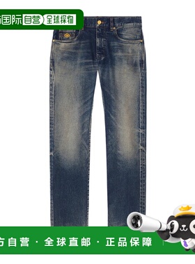 香港直邮Versace 腰带环牛仔裤 10190501A15759直筒裤范思哲