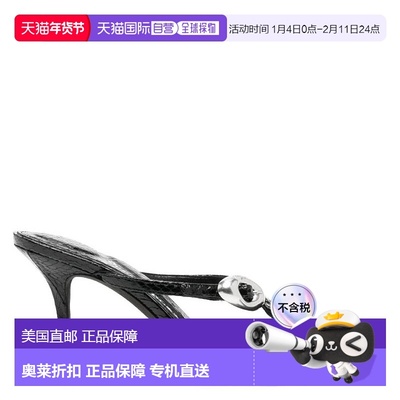 自营 T by Alexander Wang Dome 85水蛇滑凉鞋-黑色 美国奥莱直发