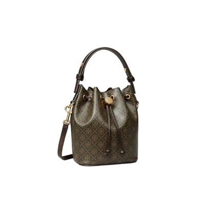 香港直邮TORY BURCH汤丽柏琦T Monogram女士可拆卸调节肩带合成革