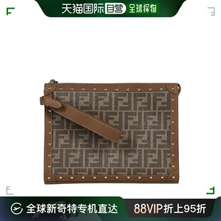 香港直邮FENDI 男士棕色FF满标文件袋手拿包 7VA491-A8V3-F18AT