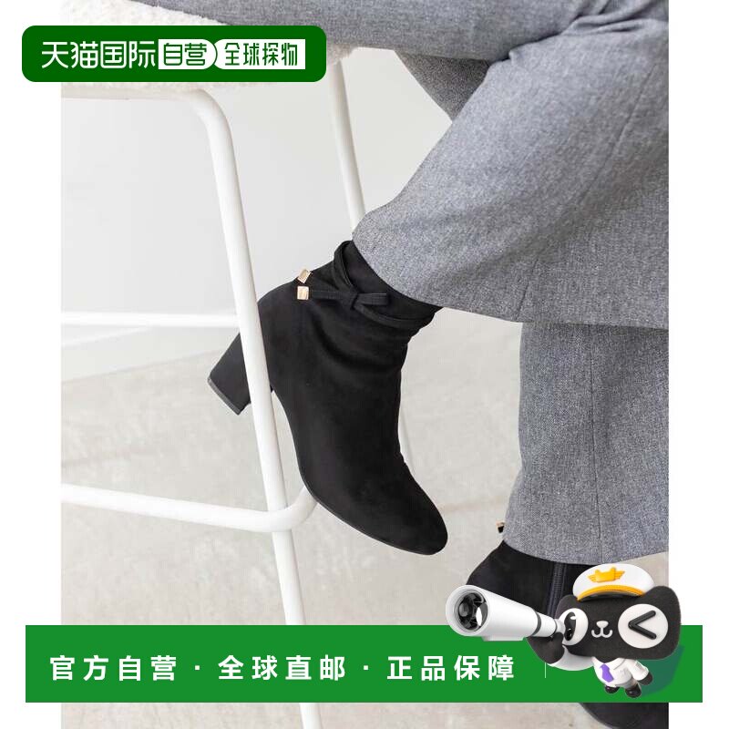 日本直邮RANDA 2WAY丝带腰带短靴 黑色 厚底RA041BW15064图片