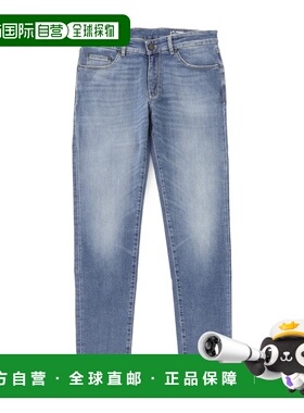 日本直邮PT TORINO DENIM 男士蓝色拉链牛仔裤 修身剪裁 C5DJ05Z4