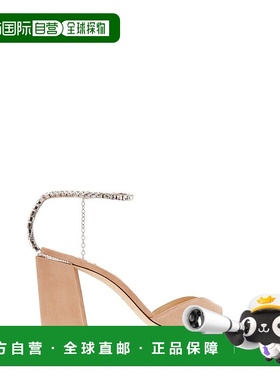 香港直邮Jimmy Choo 周仰杰 女士 粉色绒面革凉鞋 SAEDASANDALBH8