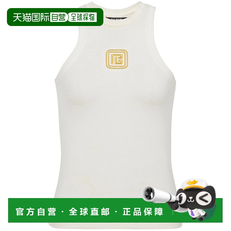 1h可退 香港直邮BALMAIN 女士T恤 DF1EB045BC49GADBLANCOR SS2025